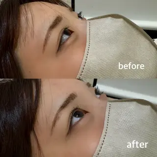 マツエク・マツパ 透明感カラー/顔周り カット/レイヤーにかのヘアスタイル