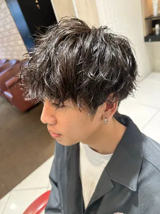 ショート パーマ メンズ 💈メンズ特化 美容師サキ💈のヘアスタイル