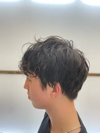 ショート パーマ メンズ ヘアサロン大野帝国ホテル店所属・ONO帝国ホテル店 森　敦生のヘアスタイル
