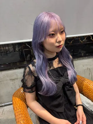 ロング カラー ブリーチハイトーン RIKUTOのヘアスタイル