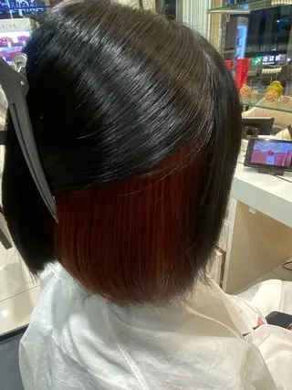 ショート カラー 縮毛矯正 ゆきのヘアスタイル