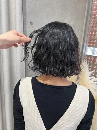 パーマ ボブパーマコテ巻き風 パーマNo1深江秀平のヘアスタイル