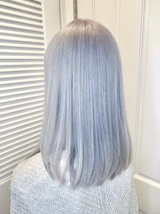 ミディアム 渋谷ハイトーン/ デザインカラー阿部のヘアスタイル