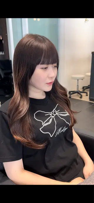 ロング 似合わせ前髪／ 小顔カット🎀そうのヘアスタイル