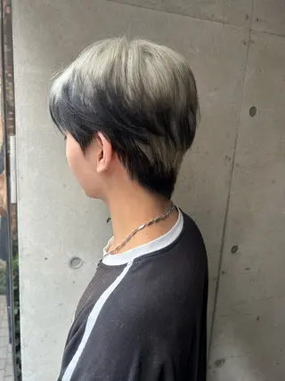 ショート カラー パーマ メンズ noel/sylph ヘアとまつぱと眉のヘアスタイル