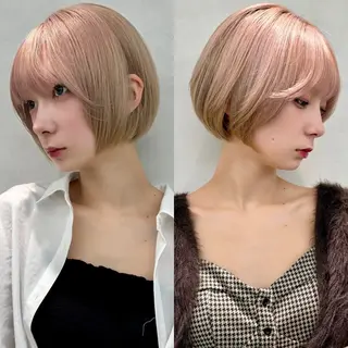 ショート カラー 韓国ヘア🇰🇷透明 感カラー/yui💞のヘアスタイル