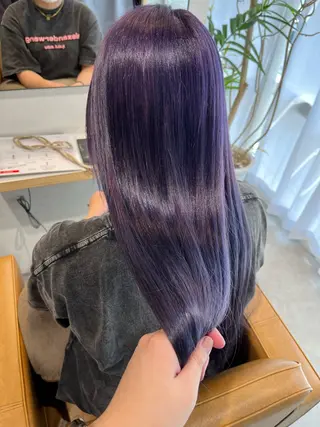 ロング カラー 艶髪ブリーチ/レイヤ ー/竹本幸希のヘアスタイル