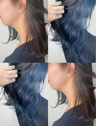 セミロング カラー 袴田 伊代のヘアスタイル