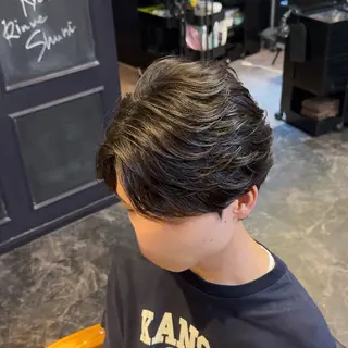 ミディアム パーマ メンズ ✂️メンズ✂️カラー パーマ/舘野  涼太のヘアスタイル