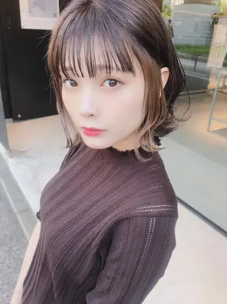 ショート カラー ヘアアレンジ tre/e'所属・橋本 昇平のヘアスタイル