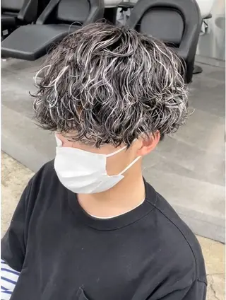 カラー パーマ メンズ 当日予約⭕️ fifth渋谷太田のヘアスタイル