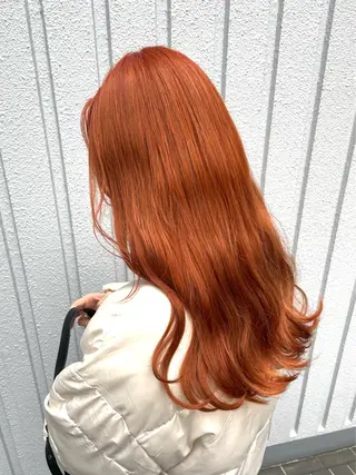 ロング カラー TIECHEL所属・韓国ナチュラル・ ベージュ/落合夏希のヘアスタイル