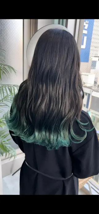 ロング カラー ヘアアレンジ ✨カチモリ✨レイヤー 韓国ヘア🇰🇷ゆいのヘアスタイル