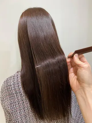 ロング コテ巻き風パーマ/ 髪質改善/河島恭平のヘアスタイル