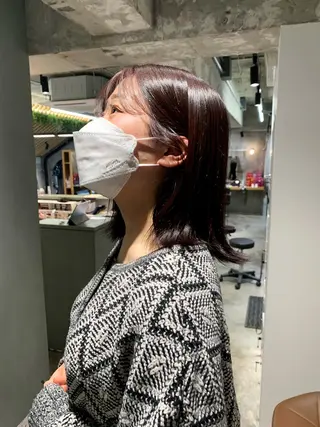 ミディアム カラー TONUKOA RUA下北沢店【トヌコア ルア】所属・丸山璃子 /パーマ/レイヤーのヘアスタイル