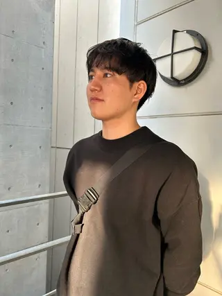 メンズ yumeka🩶ボブ 暖色/透け感カラーのヘアスタイル