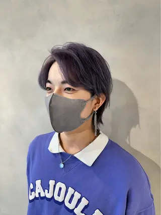 カラー メンズ 渋谷レイヤーカット/ 暖色艶カラー🩵高橋のヘアスタイル