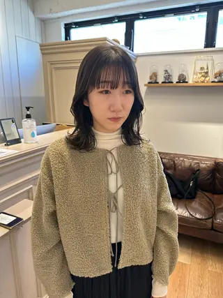 ミディアム REINA☁️透明感 カラー/ぷつっと♡のヘアスタイル