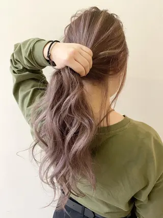 ロング カラー 服部 樹季のヘアスタイル