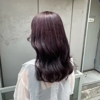 セミロング カラー 大人っぽ♡上品な暖色 ♡ブリーチなし♡のヘアスタイル