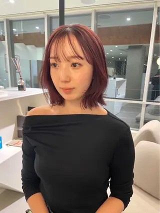 ミディアム LOREN＋透明感 オリーブhirokoのヘアスタイル