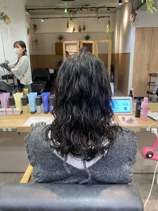 ロング 🖤🌀くるくる パーマ🌀🖤ayaのヘアスタイル