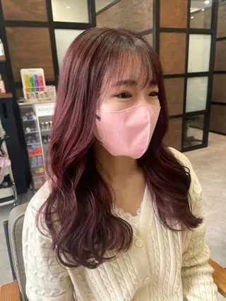 セミロング 韓国カット/透明感 Re.Labo岡本のヘアスタイル