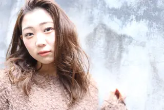 セミロング カラー vato マンツーマンサロンのヘアスタイル