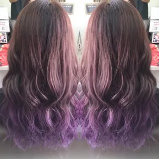 セミロング カラー KEISUKE/ ブリーチ🧡エクステのヘアスタイル