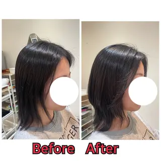 ミディアム 平 真亜里のヘアスタイル