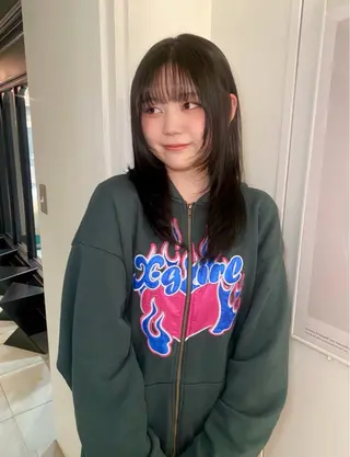 ロング 落合 智登世/ カラーモデル募集中のヘアスタイル