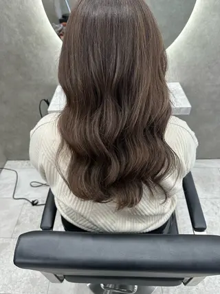 ミディアム カラー 髪質改善/縮毛矯正/ ブリーチ/荊尾のヘアスタイル