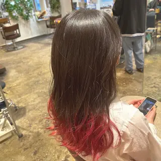 セミロング カラー ヘアアレンジ 🇰🇷韓国スタイル レイヤー/ayanaのヘアスタイル