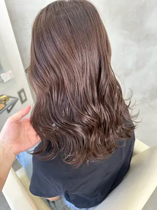 セミロング カラー solua所属・さあや 【透け感/艶感】のヘアスタイル
