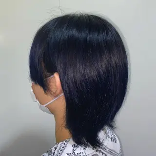 ミディアム カラー 艶暖色カラー🍒 縮毛矯正ほののヘアスタイル