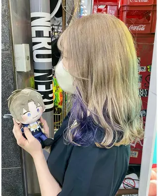 ミディアム カラー GARU-ガル-所属・TSUNO🦖 派手髪/オタク美容師のヘアスタイル