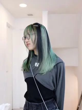 ロング カラー ヘアアレンジ 🦠カラーリスト/ 魚瀬あおい🦠のヘアスタイル