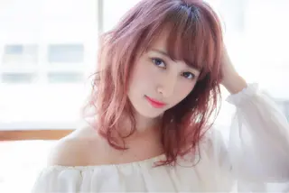 セミロング カラー ヘアアレンジ JYUNESU表参道所属・似合わせhair🔸 アサダ タカコ🔸のヘアスタイル