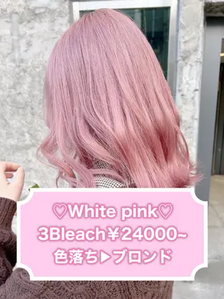 ミディアム カラー ヘアアレンジ 💕ブリーチ/ヘアメ 🎀YUUKAのヘアスタイル