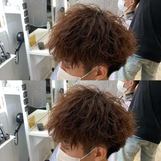 ショート パーマ メンズ メンズ専門店 店長 小柳 裕夢のヘアスタイル