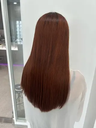 ロング カラー 愛結 暖色カラー🎀🩰のヘアスタイル