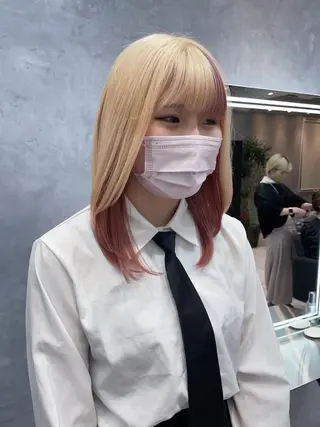 ロング カラー _WHITE 天神店 YUMEKA🐻のヘアスタイル