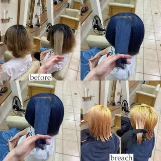 ショート カラー 🌈原宿🥣ケアブリ ーチ🥣平城秀馬🌈のヘアスタイル