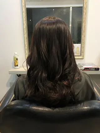 セミロング カラー 庭山 理沙のヘアスタイル