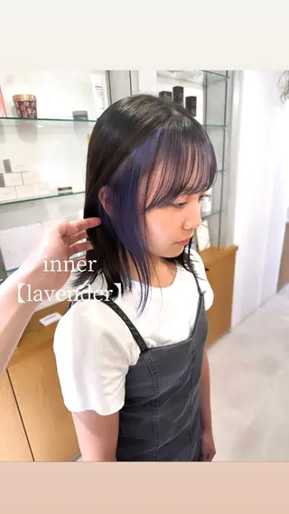 カラー リンダ所属・ベージュ/顔周り カット/スズキのヘアスタイル