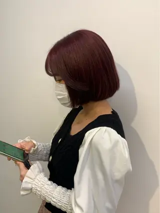 ショート パーマ ナチュラルベージュ 🧸yuuna🧋のヘアスタイル