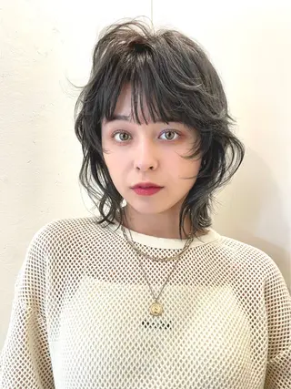 ミディアム カラー 💖ボブ/髪質改善 顔周りレイヤー/ユイのヘアスタイル