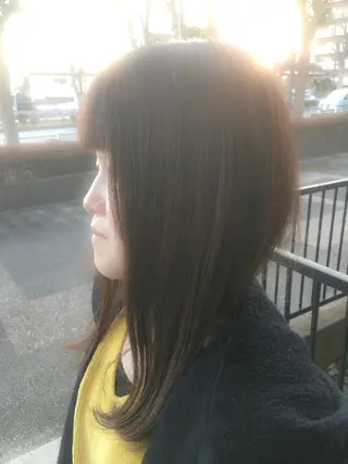 セミロング 縮毛矯正/髪質改善 飯田公祐のヘアスタイル