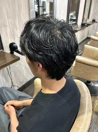 ショート パーマ メンズ HAIR SALON M Fe's 池袋所属・👾坂田 天音👾のヘアスタイル