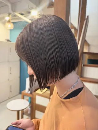 ミディアム カラー 透明感カラー/ハイト ーン/メイク/umiのヘアスタイル